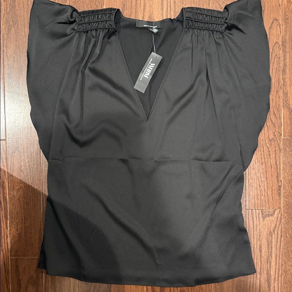 White House Black Market Black Women's Blouse